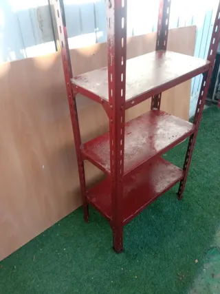 Estantería metálica roja 4 baldas