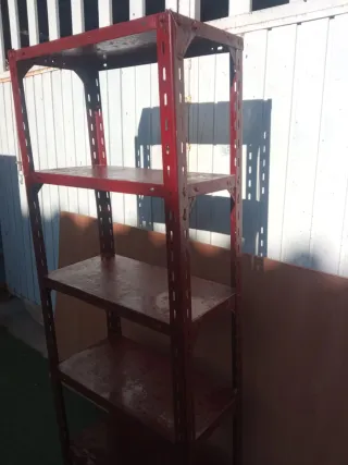 Estantería metálica roja 4 baldas