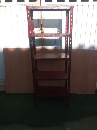 Estantería metálica roja 4 baldas