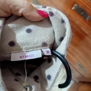 Felpa pile beige pois