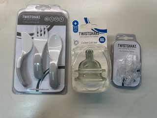 Pack Twistshake: Cubiertos, Tetina y Válvulas