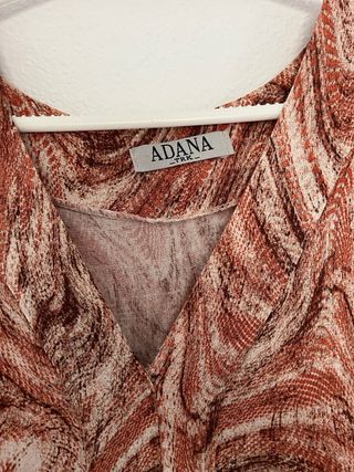 Vestido largo estampado marrón