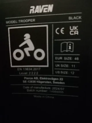 Botas Motocross RAVEN Negras