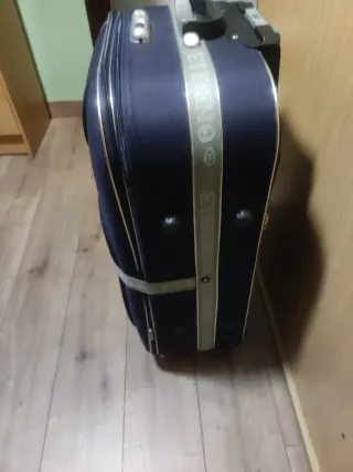 Maleta azul y plateada, 1 solo uso