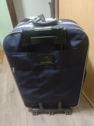 Maleta azul y plateada, 1 solo uso