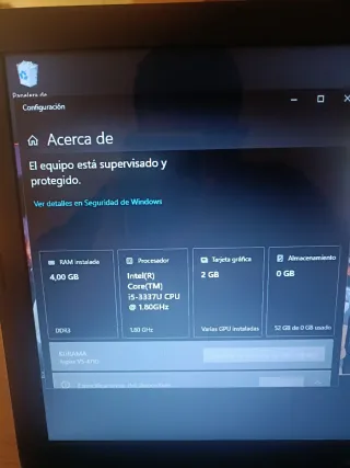 Portátil Acer Aspire V5 – 500GB SSD/HDD – 4GB RAM