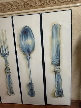 Cuadros Vintage Cubertería Gato Pretto