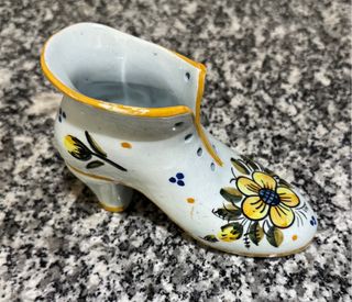 ZAPATO CERÁMICA ANTIGUO GARLAZ. DECORADO.
