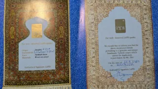 Alfombra Turca lana tonos beige.