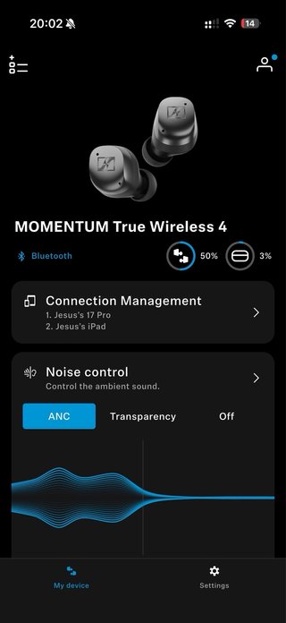 Sennheiser Momentum True Wireless 4 Negro