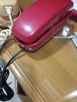 Teléfono Góndola Rojo y Beis