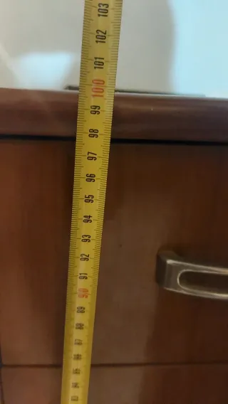 Cómoda 6 cajones madera y metal