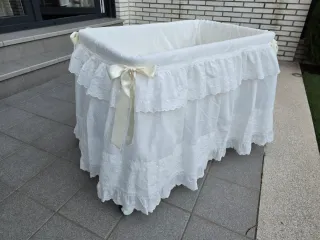 Minicuna con faldón Marina