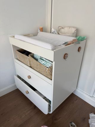 Cambiador bebé blanco MYLLRA