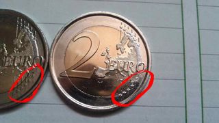 Moneda 2 Euros - Estado Deficiente