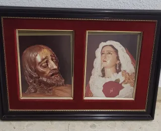 Cuadro Religioso Cristo y Virgen