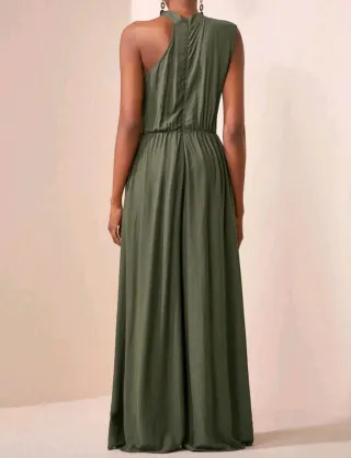 Mono fluido ancho verde oliva talla M