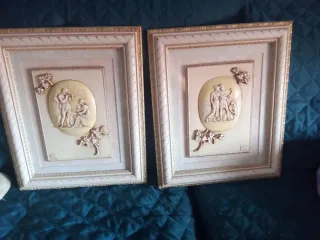 Cuadros Decorativo Beige y Dorado