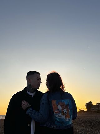 Chaqueta tejana pintada a mano tigre