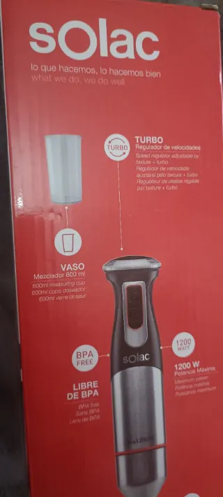 Batidora Solac PRO1200W Inox