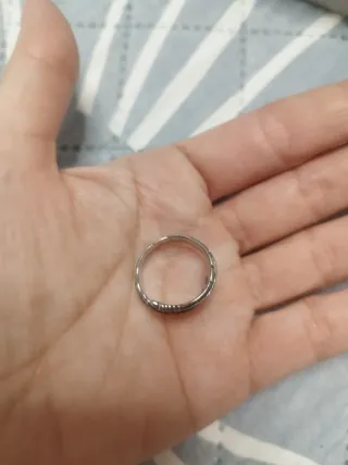 Anillo Acero Diseño Plumas Ajustable