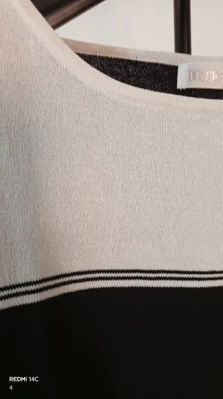 VALLELLI Maglia a righe B/N Taglia S