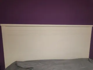 Cabecero blanco para cama 1,35 cm y mesillas