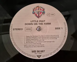 Little Feat - Down On The Farm LP 1979