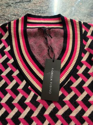 Maglione Fiorella Rubino fantasia geometrica