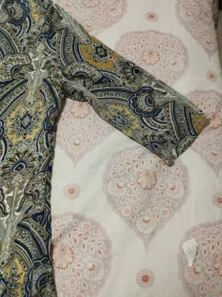 Vestido sedoso estampado talla XL