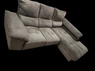 Sofá chaise longue gris