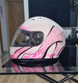Casco Moto Chica Talla S Rosa