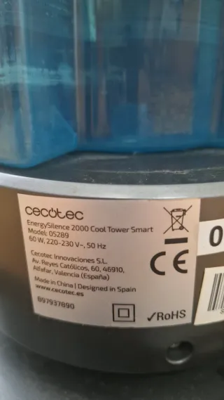 Climatizador Cecotec Negro/Gris