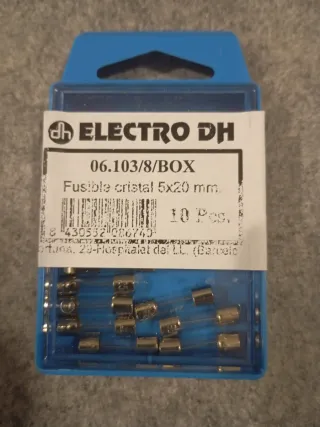 Caja 10 Fusibles Cristal 5x20mm
