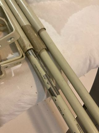 3 set di aste e terminali per tende con gatti beige