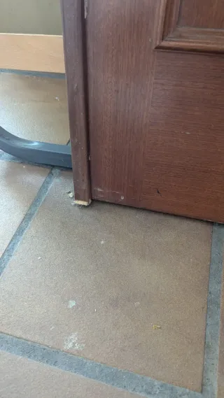 Puerta de comedor con cristalera