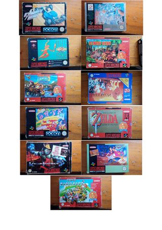 Super Nintendo + 2 mandos + 11 juegos