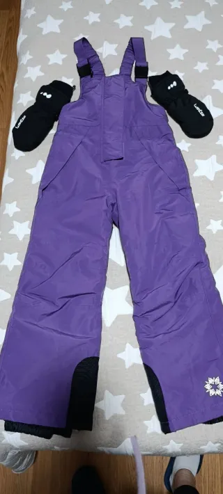 Pantalón de esquí morado talla 4-6