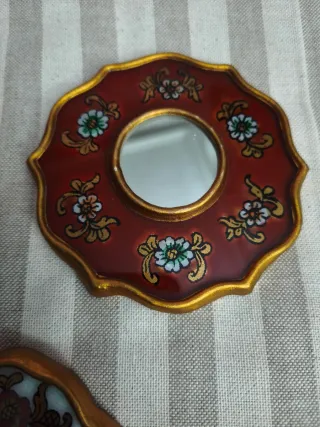 Espejos antiguos peruanos vidrio tallado