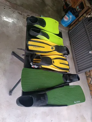 Equipo buceo y pesca submarina