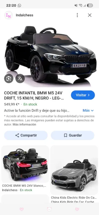 Coche Eléctrico BMW M5 24V Drift Niños