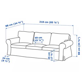 Sofá 3 plazas EKTORP Beige/Gris A recoger en Santa