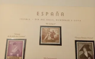 Hoja Álbum Sellos España 1958 Goya