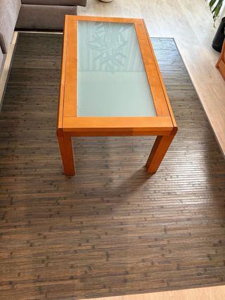 Conjunto Mueble de comedor y mesas modular madera