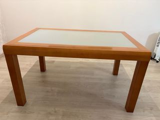 Conjunto Mueble de comedor y mesas modular madera