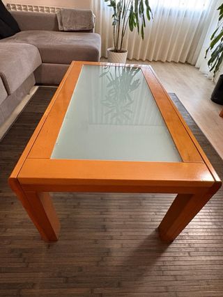 Conjunto Mueble de comedor y mesas modular madera