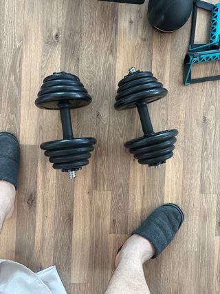 Juego de mancuernas ajustables