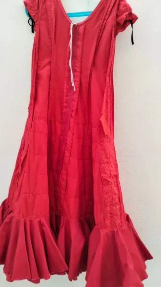 Traje Flamenca Niña Rojo Lunares