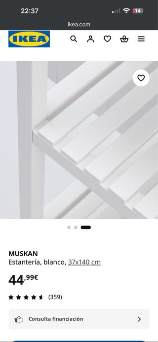 Estantería IKEA MUSKAN Blanca