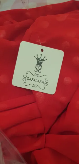 Falda flamenca roja con lunares